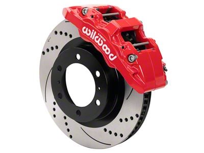 Wilwood 15-21 Toyota 4Runner Aero6-DM Red Front Brake Kit - Drilled & Slotted Wilwood