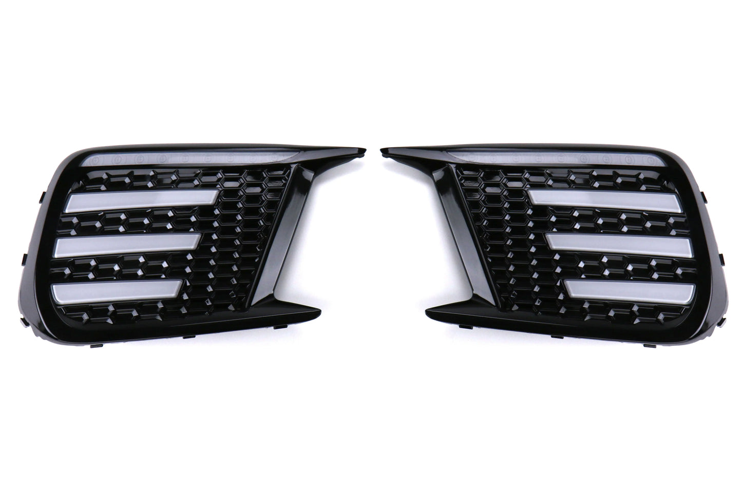 OLM Clear Tri-Bar Fog Light Bezel - 2018-2021 Subaru STI / 2018 WRX