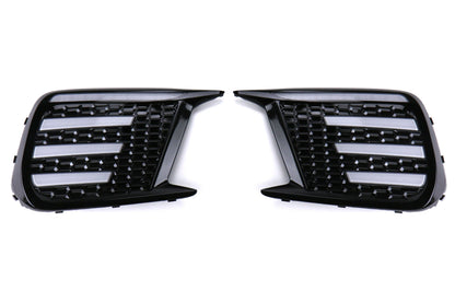 OLM Clear Tri-Bar Fog Light Bezel - 2018-2021 Subaru STI / 2018 WRX