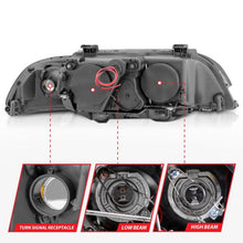 Load image into Gallery viewer, ANZO BMW 5 SERIES E39 97-00 PROJECTOR HALO HEADLIGHTS BLACK - 121017