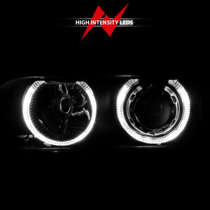 ANZO BMW 5 SERIES E39 97-00 PROJECTOR HALO HEADLIGHTS BLACK - 121017