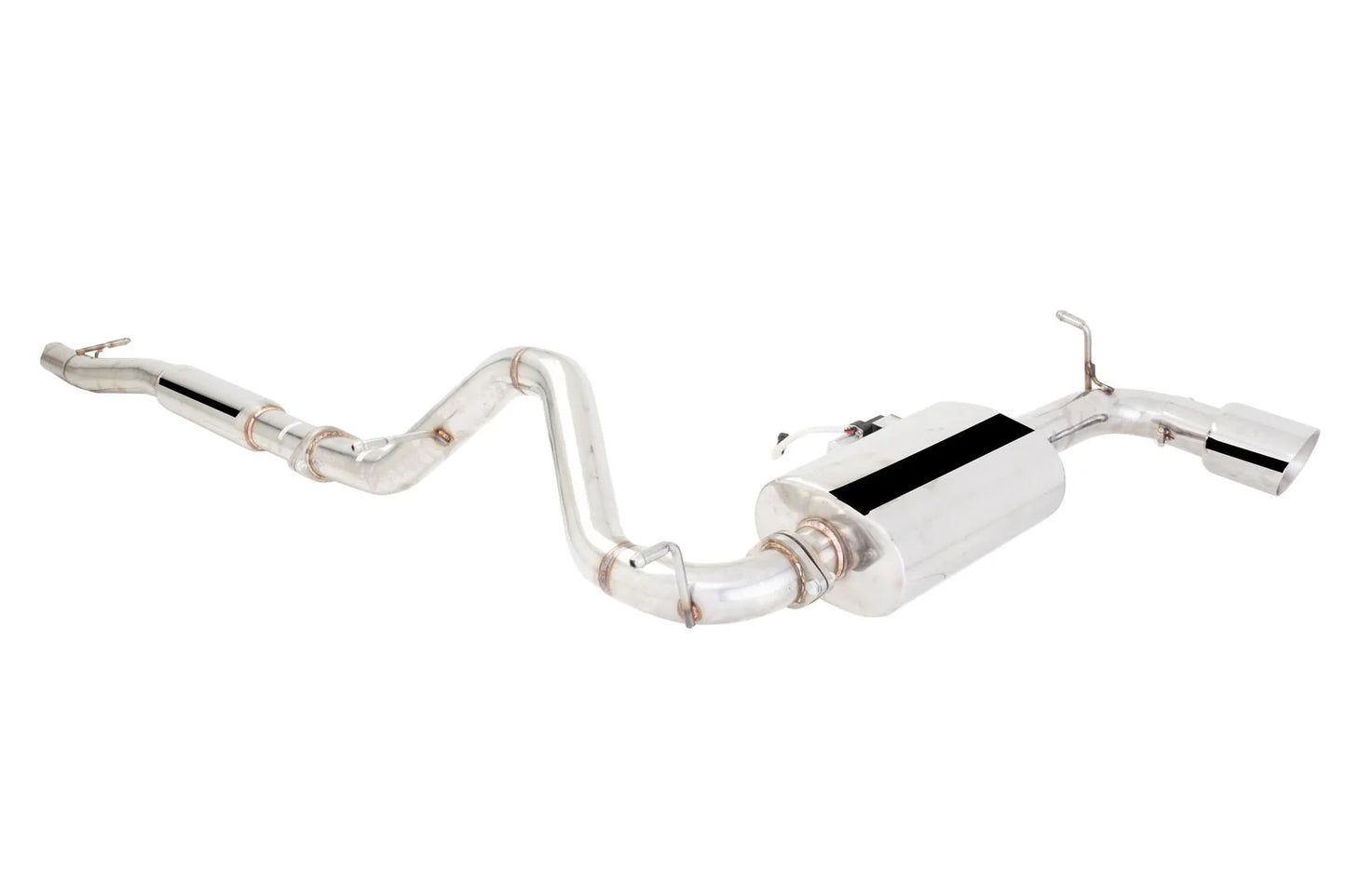 XForce ES-JW12-VMK-CBS Varex valved cat-back exhaust system for 2006-2018 Jeep Wrangler JK with polished exhaust tip