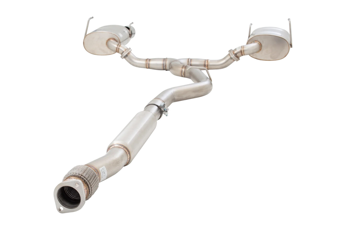 XForce ES-SW20-CBS 304 stainless steel cat-back exhaust for 2009-2011 Subaru WRX Sedan and 2009-2012 Forester XT with polished double-wall tips