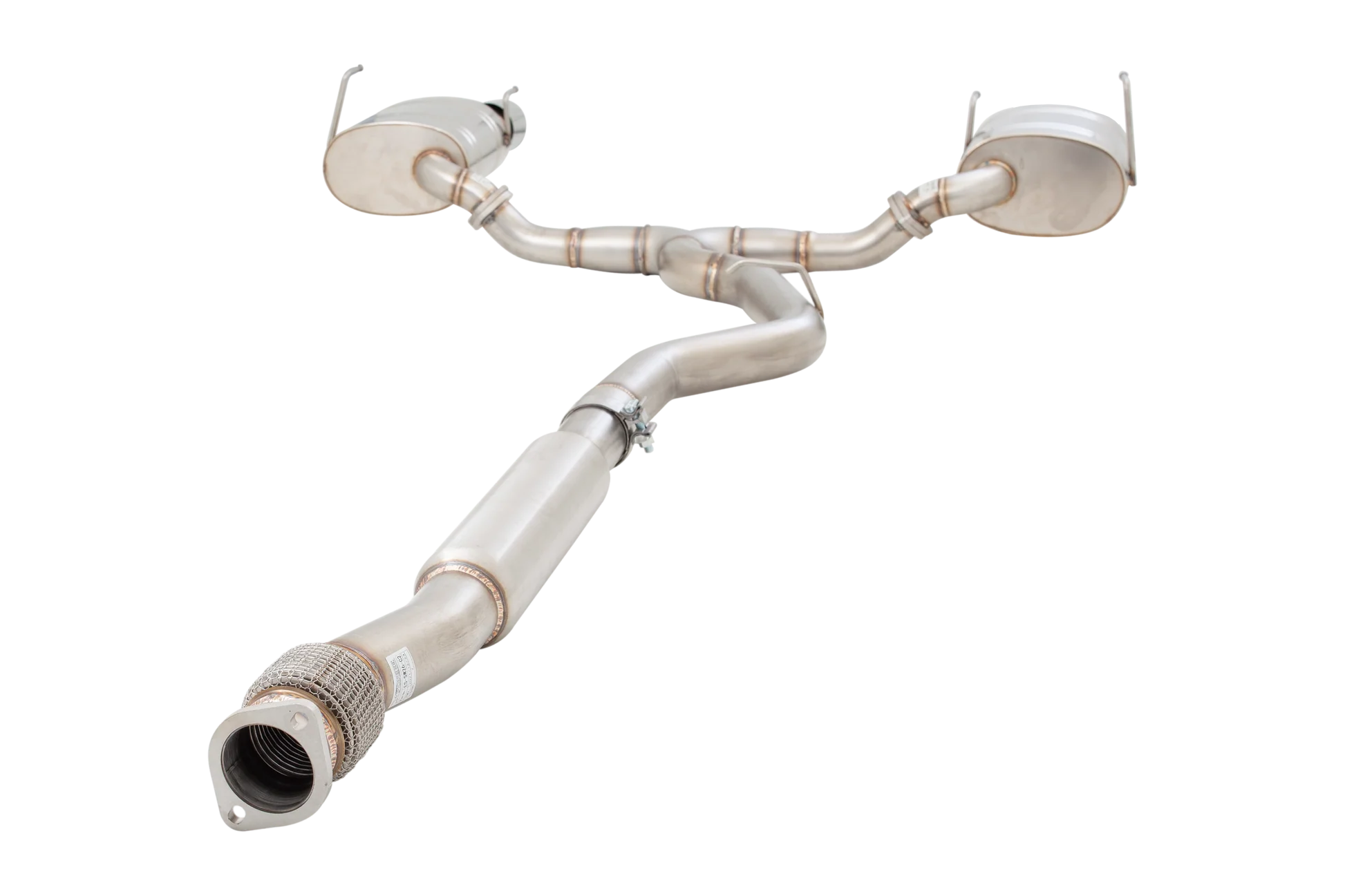 XForce ES-SW20-CBS 304 stainless steel cat-back exhaust for 2009-2011 Subaru WRX Sedan and 2009-2012 Forester XT with polished double-wall tips