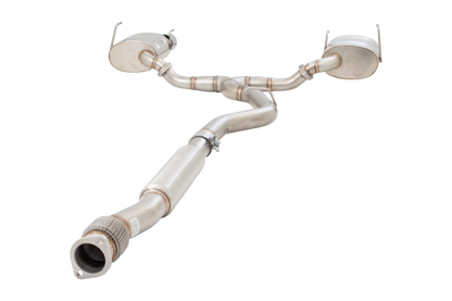 XForce ES-SW20-CBS 304 stainless steel cat-back exhaust for 2009-2011 Subaru WRX Sedan and 2009-2012 Forester XT with polished double-wall tips