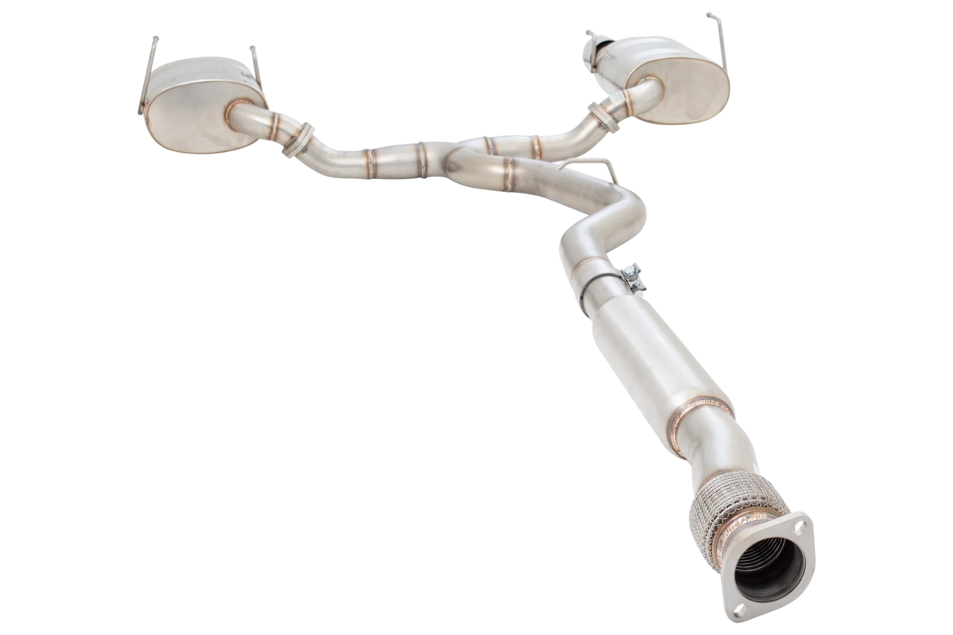 XForce ES-SW20-CBS 304 stainless steel cat-back exhaust for 2009-2011 Subaru WRX Sedan and 2009-2012 Forester XT with polished double-wall tips
