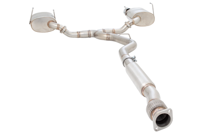 XForce ES-SW20-CBS 304 stainless steel cat-back exhaust for 2009-2011 Subaru WRX Sedan and 2009-2012 Forester XT with polished double-wall tips