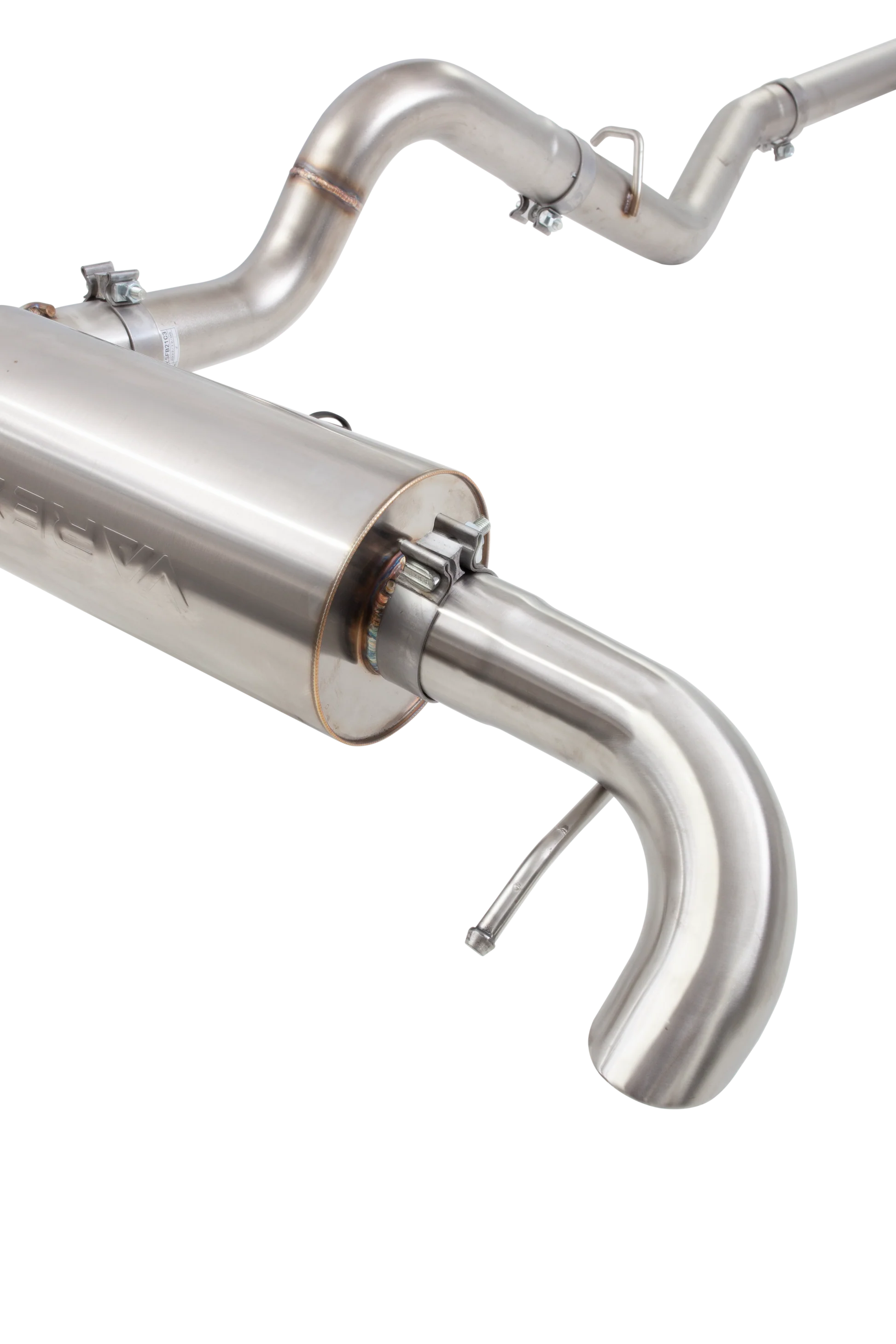 XForce ESFB21VKCS Varex 3-inch valved cat-back exhaust system for 2021-2026 Ford Bronco with polished tip and off-road exit