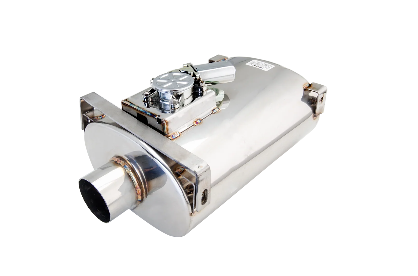 XForce VMK20-250 Varex 2.5-inch 304 stainless steel oval valved muffler with mounting points