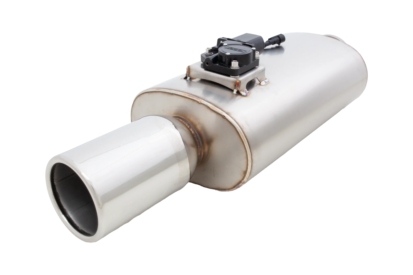 XForce VMK8-250 Varex 304 stainless steel oval valved muffler with 2.5-inch center inlet