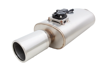 XForce VMK8-250 Varex 304 stainless steel oval valved muffler with 2.5-inch center inlet