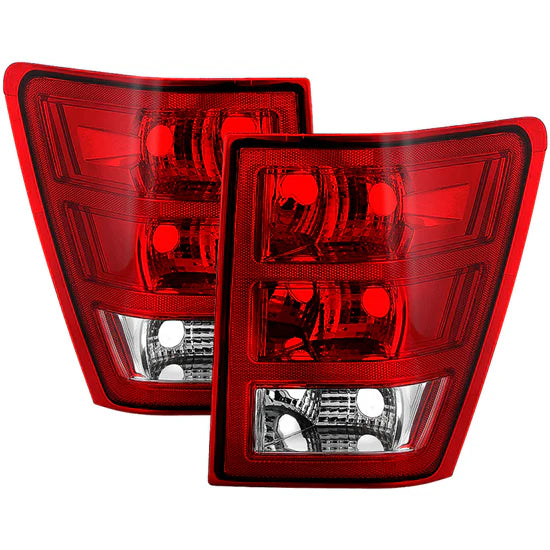 Spyder 05-06 Jeep Grand Cherokee Style Tail Lights -Red Clear (ALT-JH-JGC05-OE-RC)