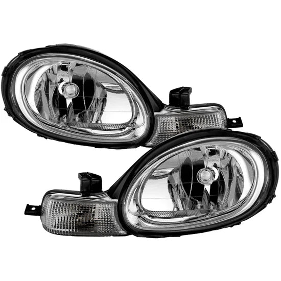 Spyder 00-02 Dodge Neon  OEM Style Headlights w/ Signal Lights - Set - Chrome (HD-JH-DN00-C)