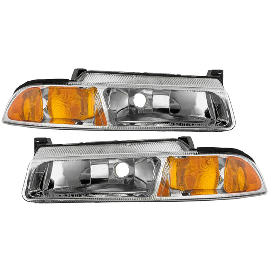 Spyder 95-00 Dodge Stratus OEM Style headlights  - Set - Chrome (HD-JH-DSTR95-AM-C)