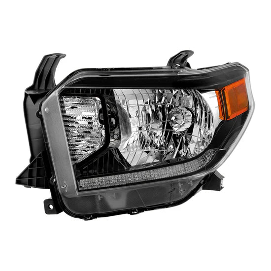Spyder 14-21 Toyota Tundra w/LED DRL OE Left Halogen Headlight - Black (HD-JH-TTU14-DRL-OE-BK-L)