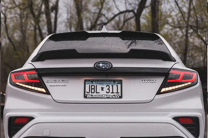 OLM Spec-AR LED Taillights (Clear Lens/Black Base/Red Bar) - 2022+ WRX