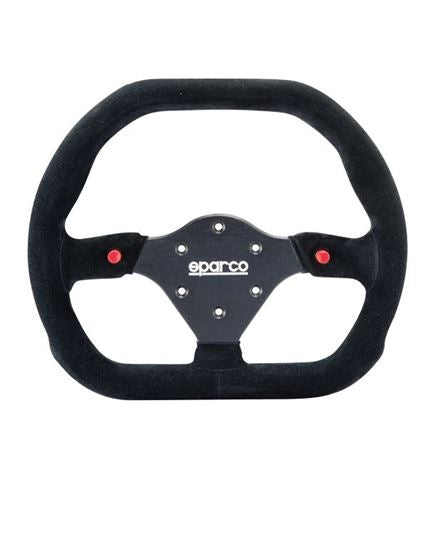 Sparco Strwhl 310X260 Suede Black - eliteracefab.com