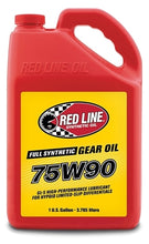 Load image into Gallery viewer, Red Line Synthetic 57905 75w90 GL-5 Gear Oil - 1 Gallon - eliteracefab.com