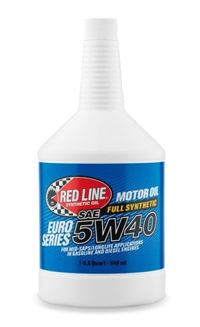 Red Line Euro-Series 5W40 Motor Oil Quart - eliteracefab.com