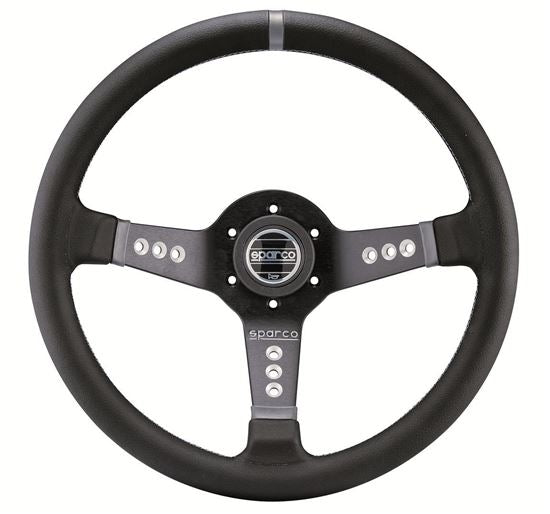 Sparco Strwhl L777 Leather Black - eliteracefab.com