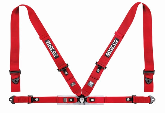 Sparco Belt 4Pt 3in/2in Competition Harness - Black - eliteracefab.com