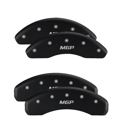 MGP 4 Caliper Covers Engraved Front & Rear MOPAR Black finish silver ch MGP