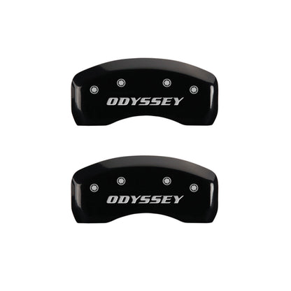 MGP 4 Caliper Covers Engraved Front Honda Engraved Rear Odyssey Black finish silver ch MGP