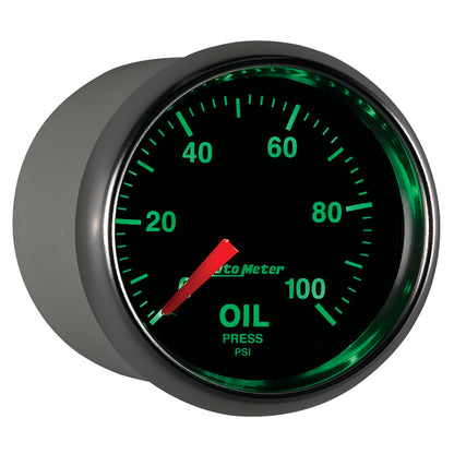 Autometer GS 52mm 0-100 PSI Mechanical Oil Pressure Gauge 3821