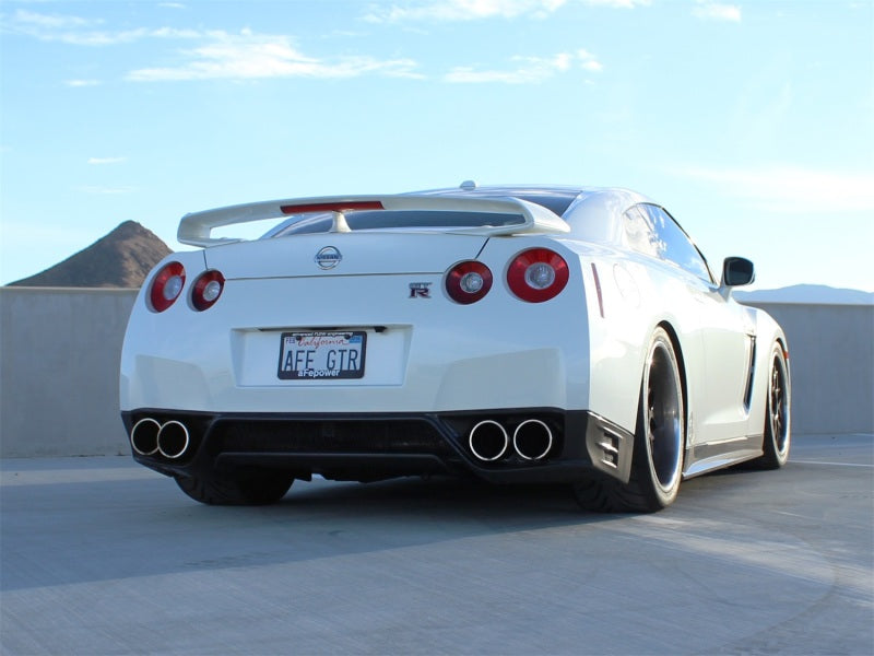 aFe Takeda 3in SS Exhaust Cat-Back 09-14 Nissan GTR V6 3.8L Carbon Fiber Tips aFe