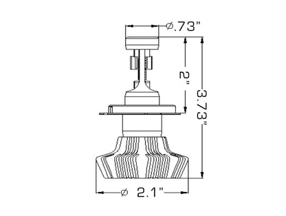 Oracle H4 4000 Lumen LED Headlight Bulbs (Pair) - 6000K - eliteracefab.com