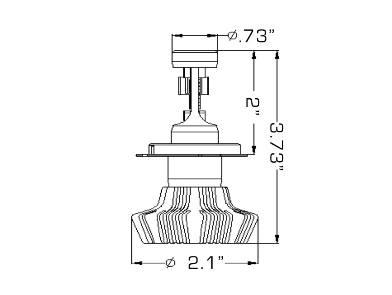 Oracle H4 4000 Lumen LED Headlight Bulbs (Pair) - 6000K - eliteracefab.com