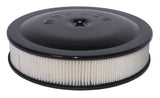 Moroso Racing Air Cleaner - 14in x 3in Filter - Aluminum - Black Powder Coat