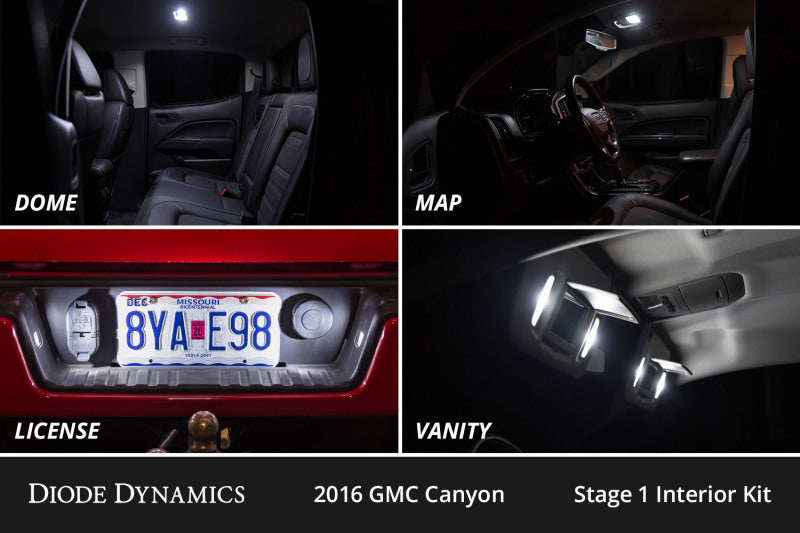 Diode Dynamics 15-22 GMC Canyon Interior LED Kit Cool White Stage 2