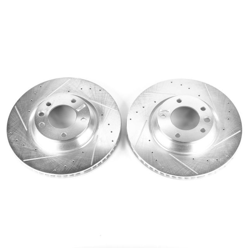 Power Stop 07-15 Audi Q7 Front Evolution Drilled & Slotted Rotors - Pair PowerStop