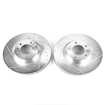 Power Stop 07-15 Audi Q7 Front Evolution Drilled & Slotted Rotors - Pair PowerStop