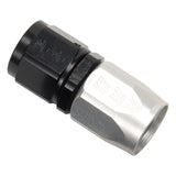 Russell Performance -16 AN Silver/Black Straight Full Flow Hose End