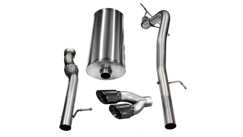 Corsa 11-14 GMC Yukon 6.2L V8 3in Cat-Back Single Side w Twin 4in Black Pro-Series Tips CORSA Performance