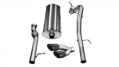 Corsa 11-14 GMC Yukon 6.2L V8 3in Cat-Back Single Side w Twin 4in Black Pro-Series Tips CORSA Performance