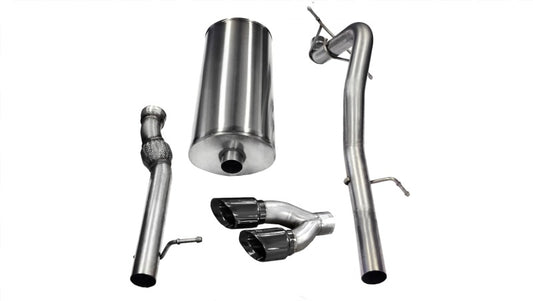 Corsa 11-14 GMC Yukon 6.2L V8 3in Cat-Back Single Side w Twin 4in Black Pro-Series Tips CORSA Performance