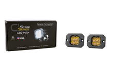 Load image into Gallery viewer, Diode Dynamics Stage Series C1 LED Pod Sport - Yellow Flood Flush ABL (Pair)