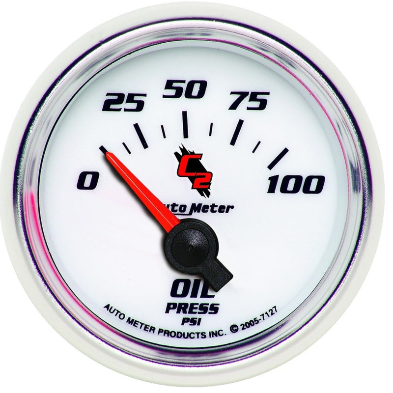 Autometer C2 52mm Electric 0-100 PSI Oil Pressure Gauge 7127