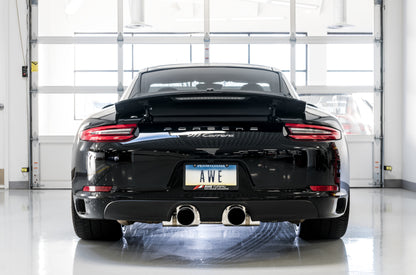 AWE Tuning Porsche 911 (991.2) Carrera / S SwitchPath Exhaust for PSE Cars - Chrome Silver Tips AWE Tuning