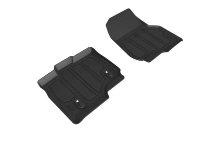 3D MAXpider SLFR083 15-22 Ford F150 Supercrew Hybrid Insert Kagu 1st Row Floormat for L1FR08304609 - Black