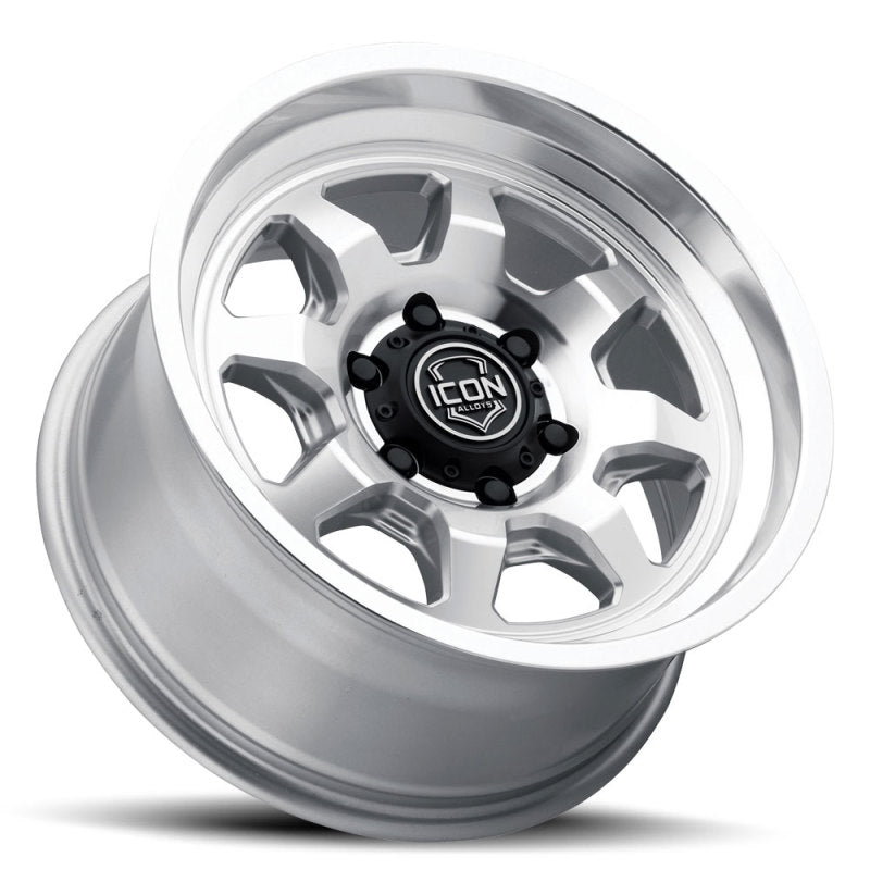 ICON Nuevo 17 X 8.5 5 X 5 6mm Offset 4.5in BS Silver Machined