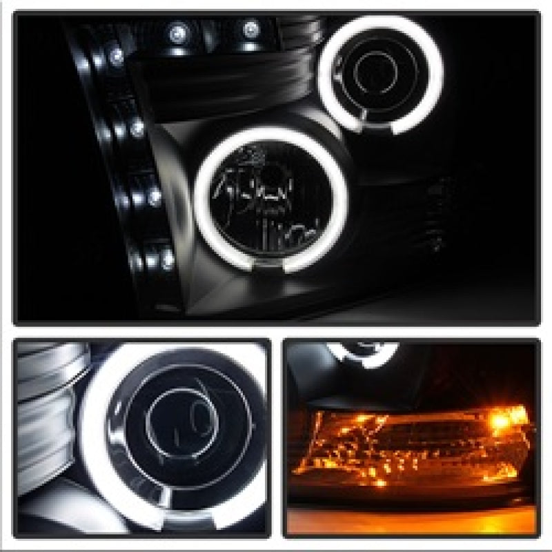 Spyder Dodge Ram 1500 09-14 Projector Headlights Halogen- CCFL Halo LED - Blk PRO-YD-DR09-CCFL-BK - eliteracefab.com