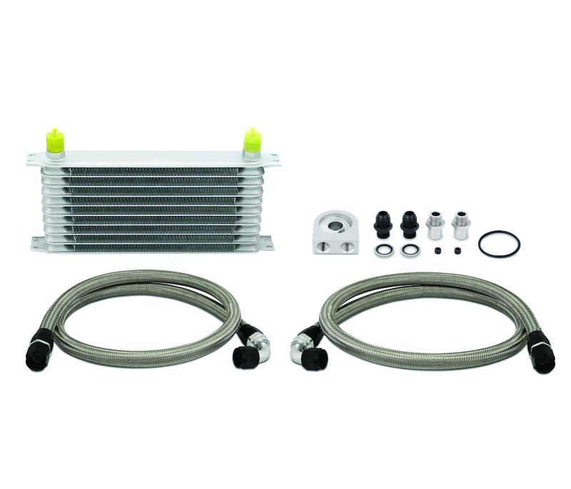 Mishimoto Universal 10 Row Oil Cooler Kit (Metal Braided Lines) - eliteracefab.com