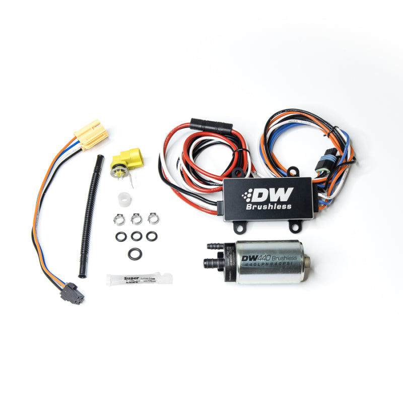 DeatschWerks 16+ Chevy Camaro 440lph In-Tank Brushless Fuel Pump w/9-0902 Instl kit/C102 Controller - eliteracefab.com