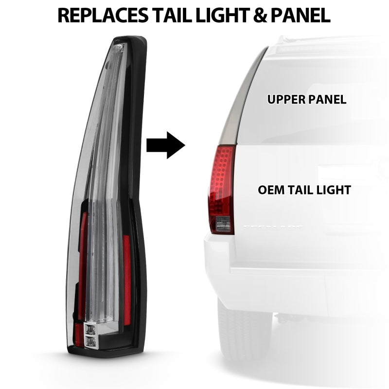 ANZO 2007-2014 Cadillac Escalade Led Taillights Red/Clear - eliteracefab.com