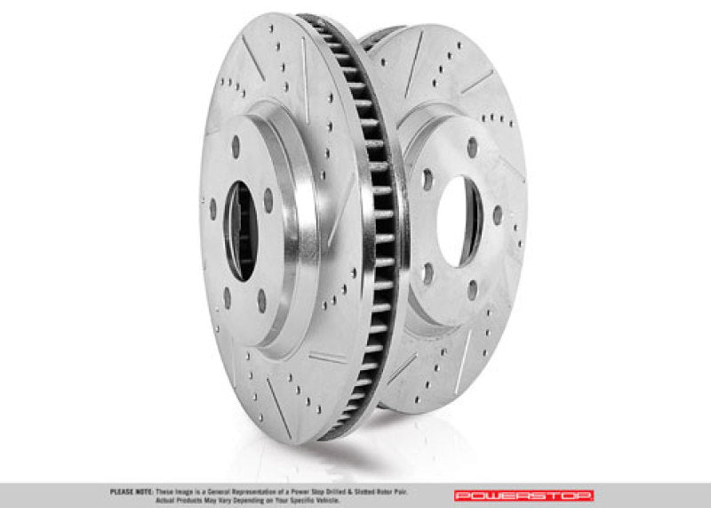 Power Stop 19-21 Subaru Forester Rear Evolution Drilled & Slotted Rotors - Pair - eliteracefab.com