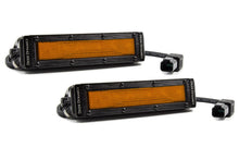 Load image into Gallery viewer, Diode Dynamics 6 In LED Light Bar - Amber Flood Stealth (Pair)